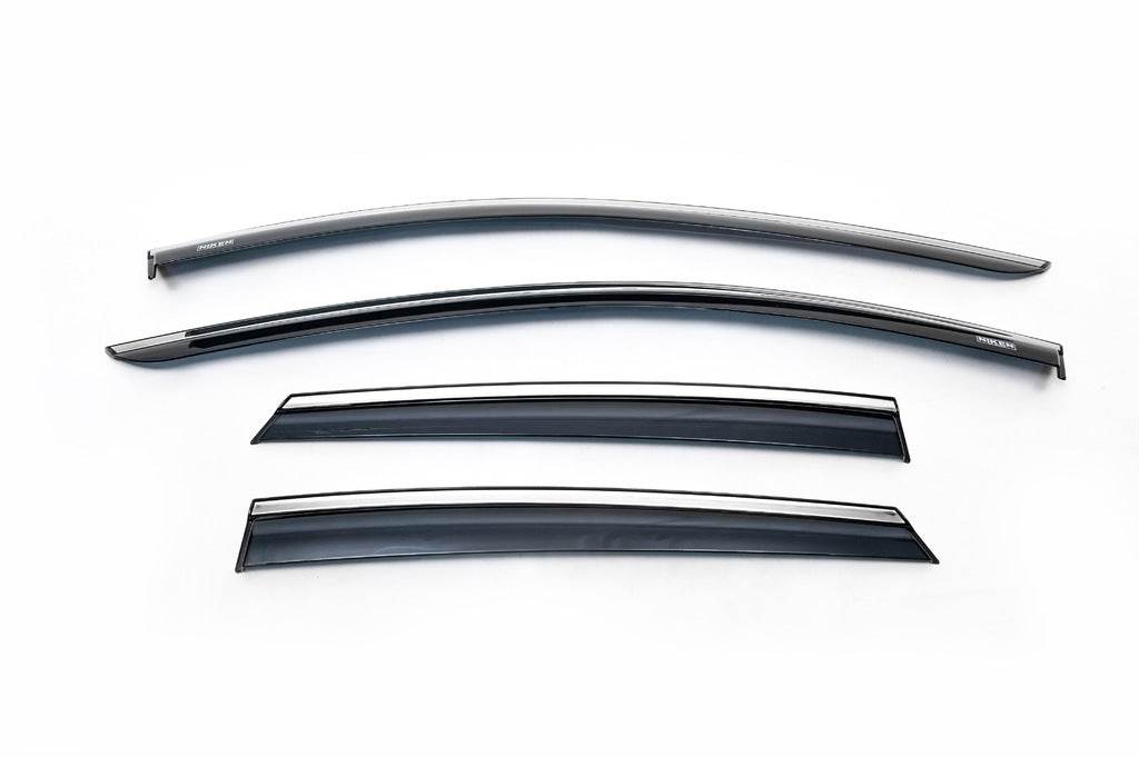 Window vents with chrome (4 PCs, Niken) for Seat Leon 2013-2020 - Reelken Auto
