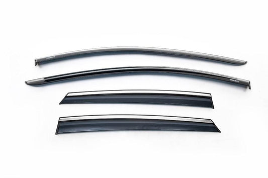 Window vents with chrome (4 PCs, Niken) for Seat Leon 2013-2020 - Reelken Auto