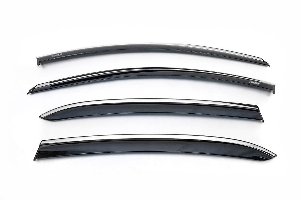 Window vents with chrome HB (4 PCs, Niken) for Renault Megane IV 2016-2025 - Reelken Auto
