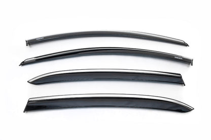 Window Deflectors with Chrome Trim HB (4 pcs, Niken) for Renault Megane IV 2016-2025 - image 3