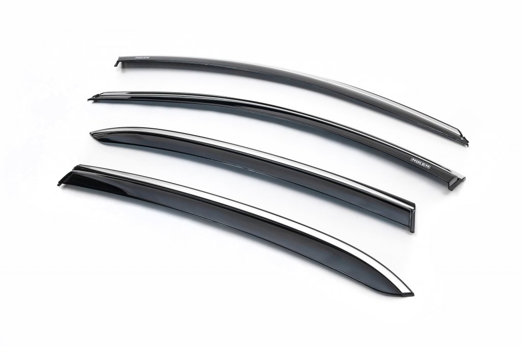 Window Deflectors with Chrome Trim HB (4 pcs, Niken) for Renault Megane IV 2016-2025 - image 2