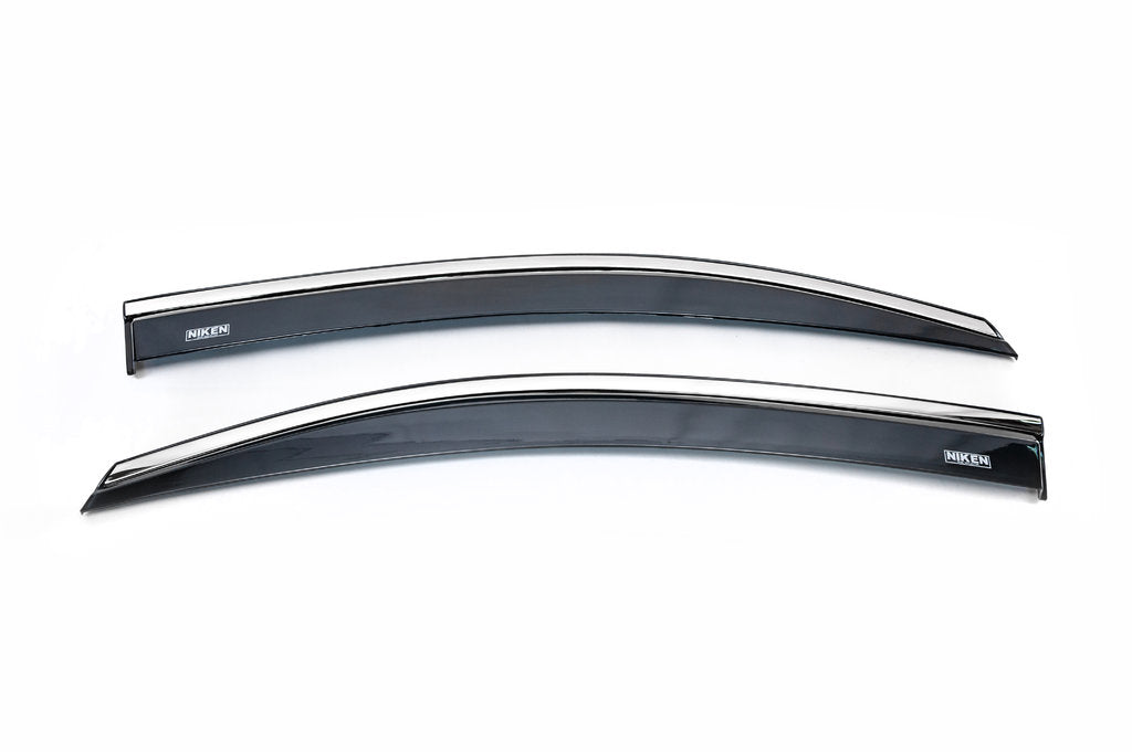 Window Deflectors with Chrome Trim (2 pcs, Niken) for Volkswagen Caddy 2010-2015 - image 5