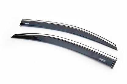 Window Deflectors with Chrome Trim (2 pcs, Niken) for Volkswagen Caddy 2004-2010 - image 6