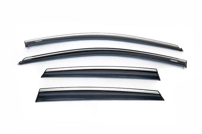 Window Deflectors with Chrome Trim HB (4 pcs, Niken) for Volkswagen Polo 2017- - image 2