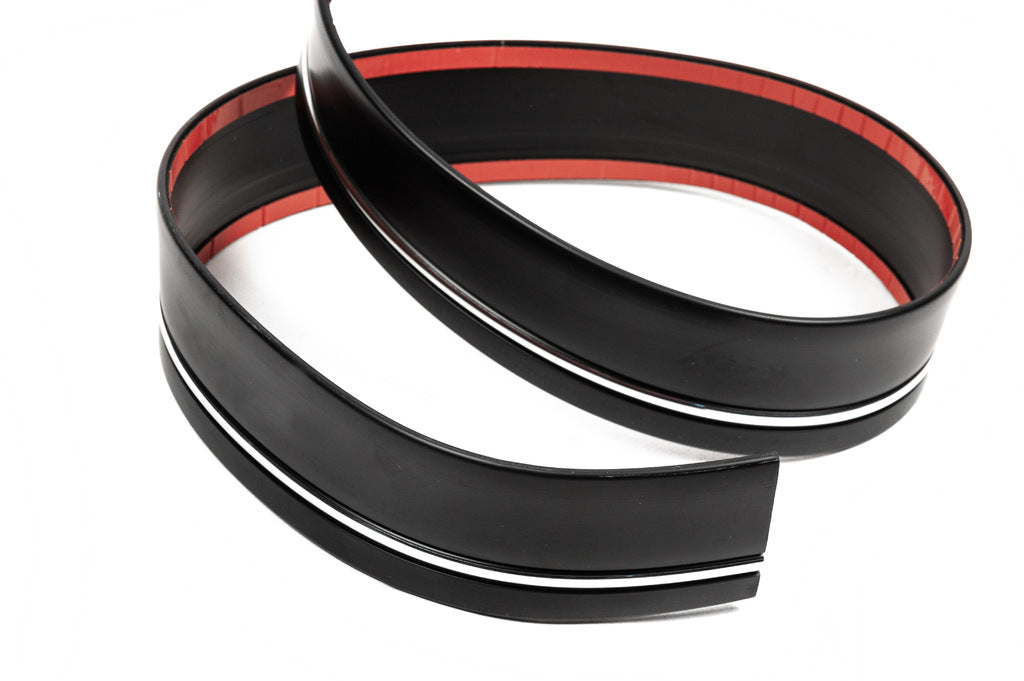 Black door molding with chrome strip by the meter sal65 (1 meter, 59 mm) - image 1