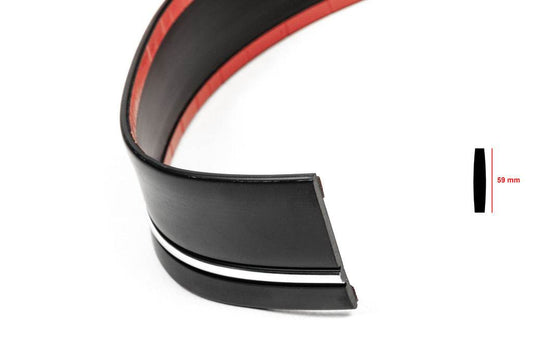 Black molding with chrome strip per meter sal65 (1 meter, 59 mm) - Reelken Auto