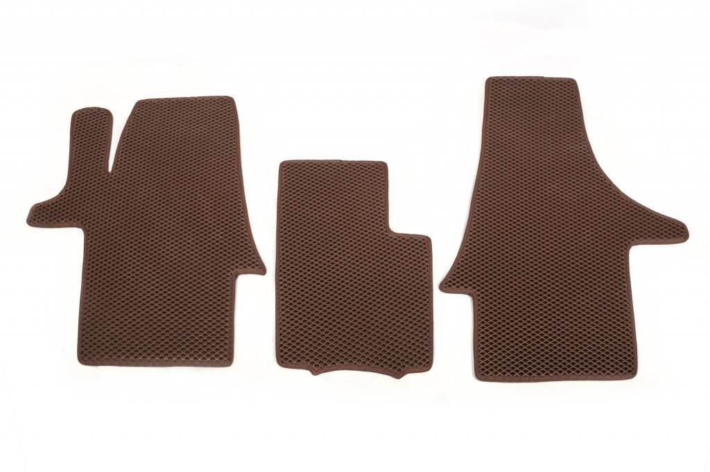 EVA mats (brick, front, for 1 + 1) for Volkswagen T5 2010-2015 - Reelken Auto