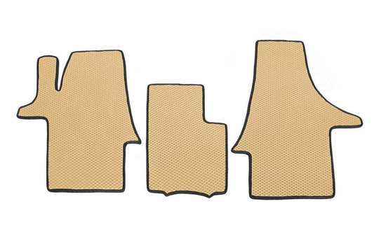 EVA floor mats (beige, front, for 1+1) for Volkswagen T5 2010-2015 - Reelken Auto