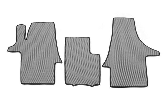 EVA floor mats (grey, front, for 1+1) for Volkswagen T5 Caravelle 2004-2010 - Reelken Auto