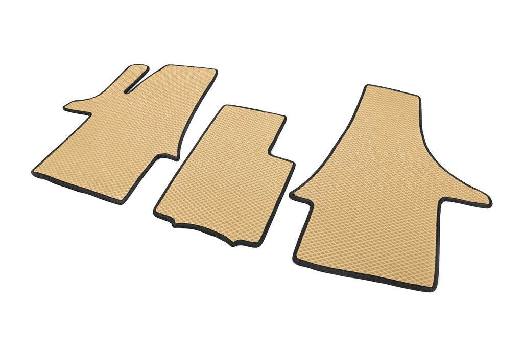 EVA floor mats (beige, front, for 1+1) for Volkswagen T5 Caravelle 2004-2010 - Reelken Auto