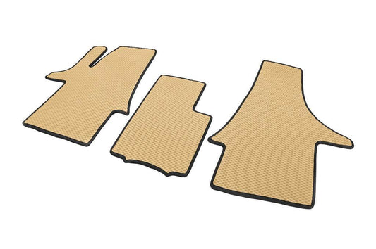 EVA floor mats (beige, front, for 1+1) for Volkswagen T5 Multivan 2003-2010 - Reelken Auto