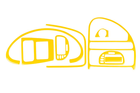 Dashboard Trim Covers (yellow) for Citroen Saxo 1996-2023 - image 1