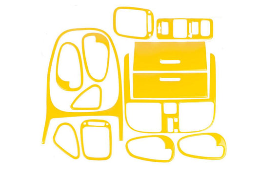 Panel overlays 1999-2003 (yellow) for Mitsubishi Carisma - Reelken Auto