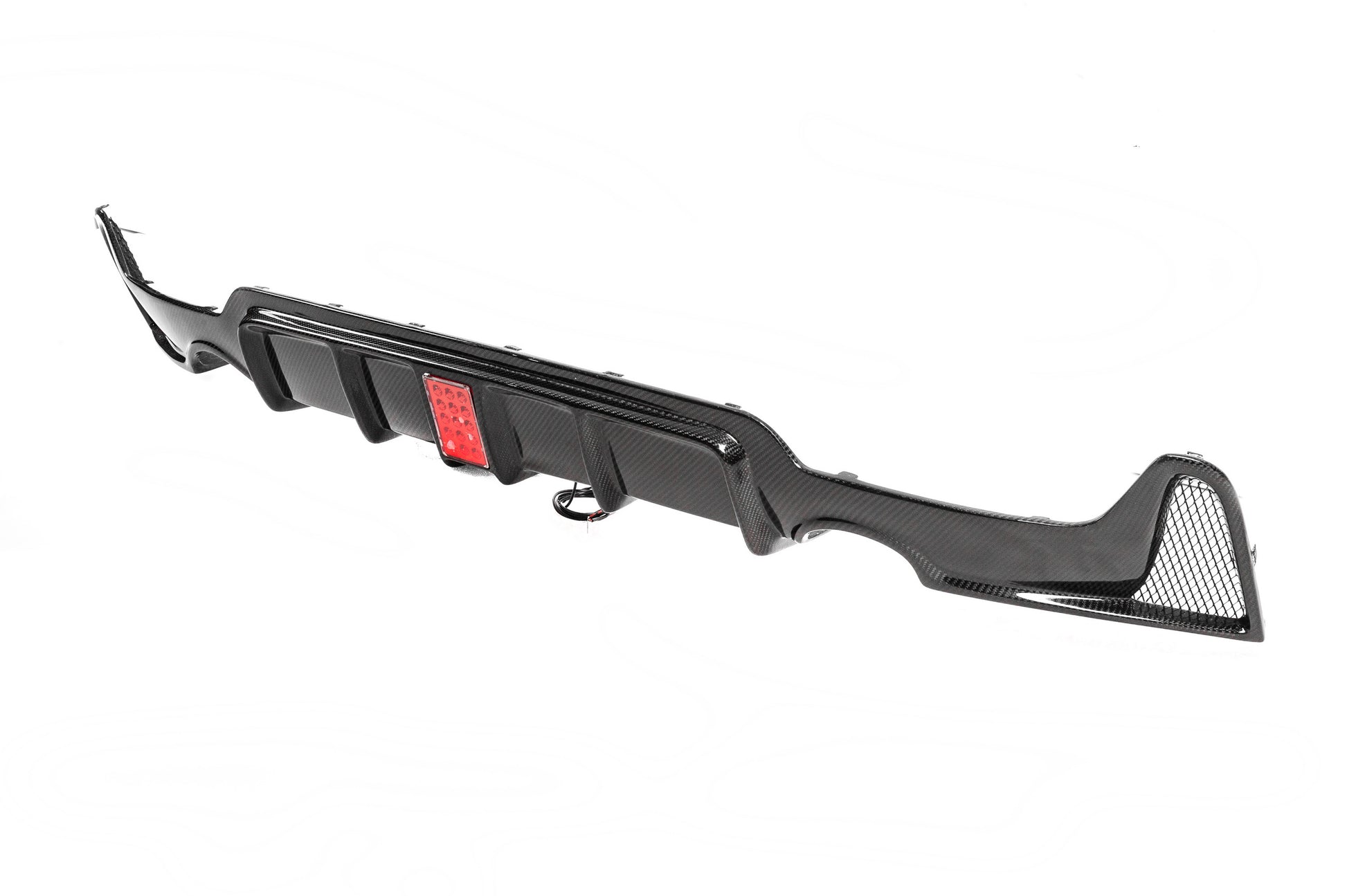 Rear Bumper Diffuser LED Light Carbon Fiber V8 (M-Sport) for BMW 4 series F-32 2012-2020 - image 5