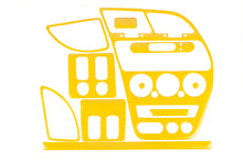 Dashboard Trim Covers 1997-2001 (Yellow) for Peugeot 306 1993-2001 - image 1