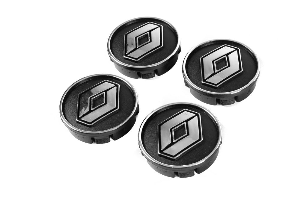 Black wheel center caps ren60tur-bl (59mm to 55mm, set of 4) for Renault - image 1