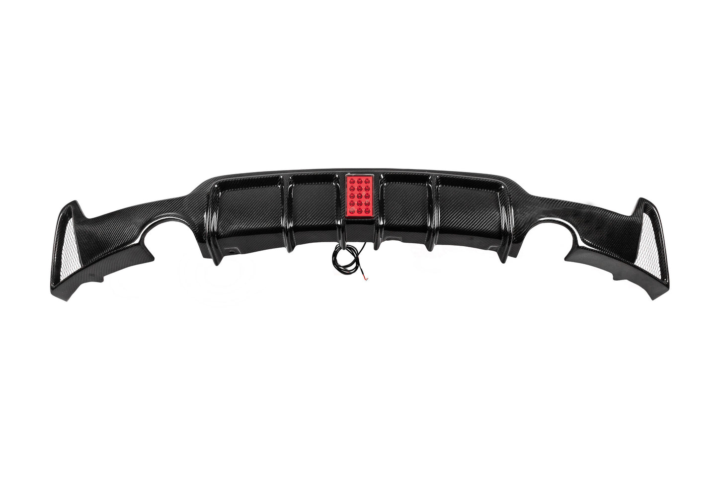Rear Bumper Diffuser LED Light Carbon Fiber V8 (M-Sport) for BMW 4 series F-32 2012-2020 - image 6
