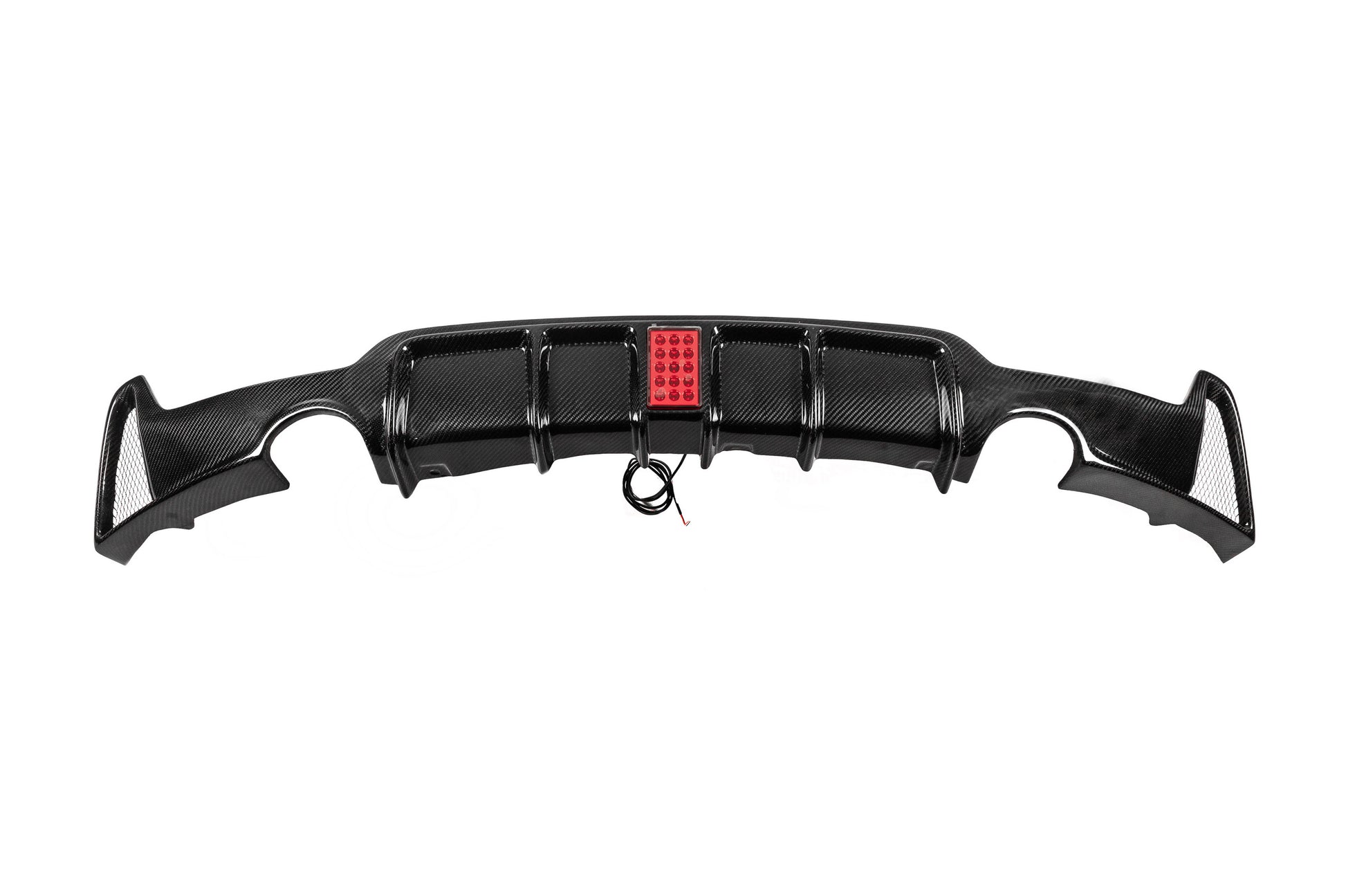 Rear Bumper Diffuser LED Light Carbon Fiber V8 (M-Sport) for BMW 4 series F-32 2012-2020 - image 6