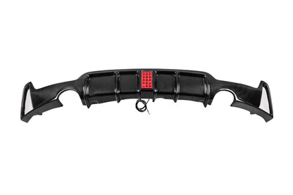 Rear Bumper Diffuser LED Light Carbon Fiber V8 (M-Sport) for BMW 4 series F-32 2012-2020 - image 6