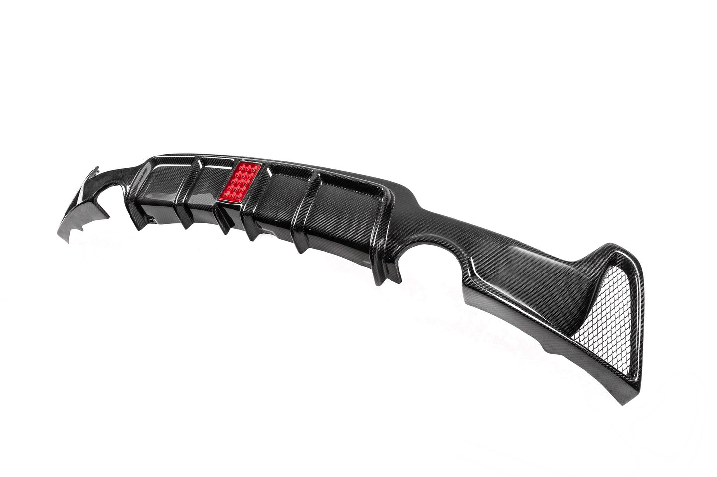 Rear Bumper Diffuser LED Light Carbon Fiber V8 (M-Sport) for BMW 4 series F-32 2012-2020 - image 7