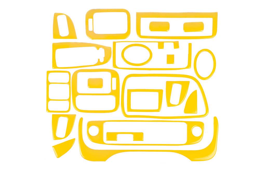 Panel overlays (yellow) for Honda Civic 1995-2001 - Reelken Auto