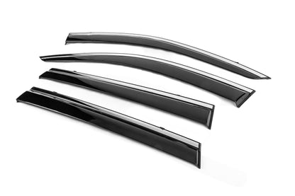 Window Deflectors with Chrome Trim Niken Luxury (4 pcs) for Jeep Cherokee KL 2013- - image 2