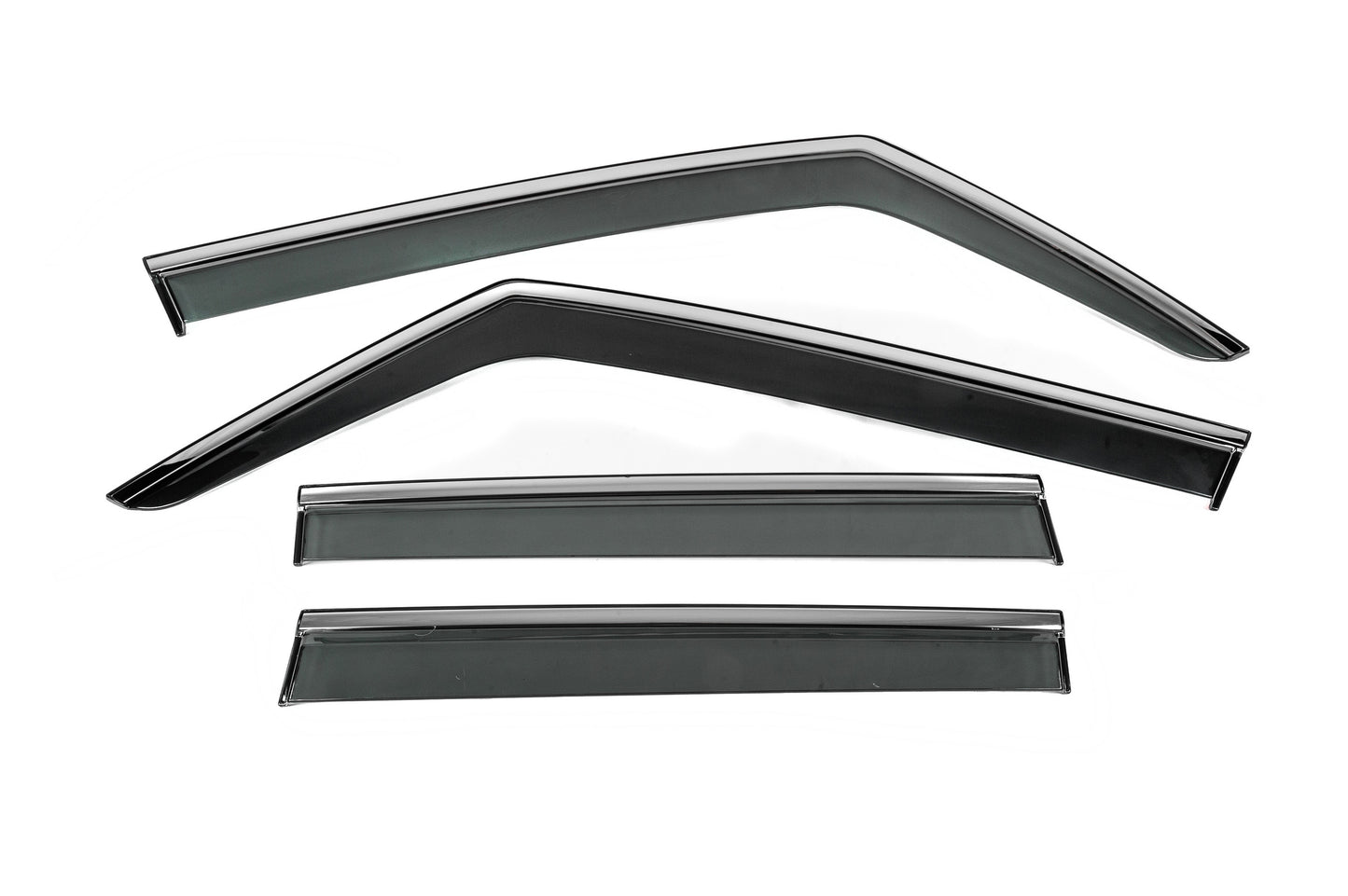 Window Deflectors with Chrome Trim Niken Luxury (4 pcs) for Jeep Renegade 2014- - image 1