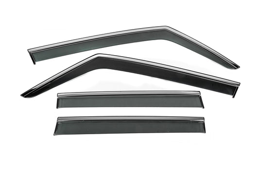 Window Deflectors with Chrome Trim Niken Luxury (4 pcs) for Jeep Renegade 2014- - image 1