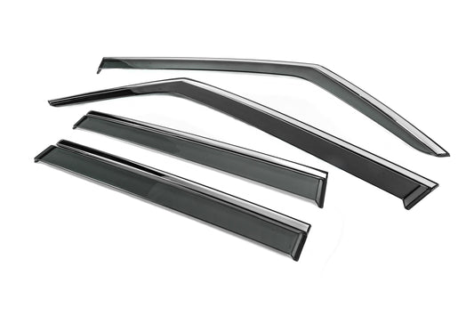 Window Deflectors with Chrome Trim Niken Luxury (4 pcs) for Jeep Renegade 2014- - image 2