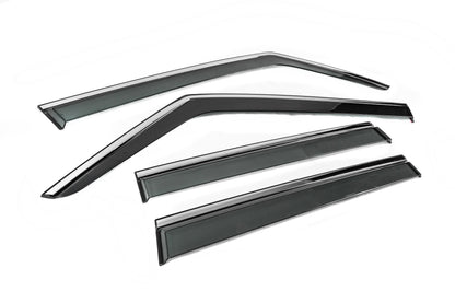 Window Deflectors with Chrome Trim Niken Luxury (4 pcs) for Jeep Renegade 2014- - image 3