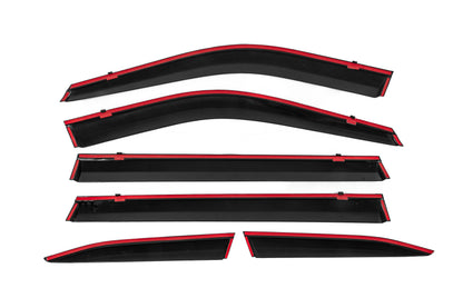 Window Deflectors with Chrome Trim Niken Luxury (6 pcs) for Toyota Highlander 2019- - image 4