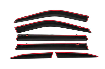 Window Deflectors with Chrome Trim Niken Luxury (6 pcs) for Toyota Highlander 2019- - image 4