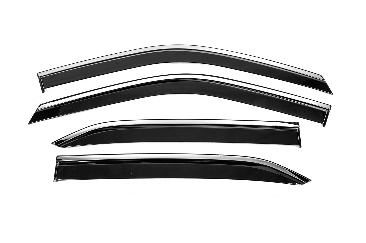 Window Deflectors with Chrome Trim Niken Luxury (4 pcs) for Mitsubishi Eclipse Cross 2017- - image 1