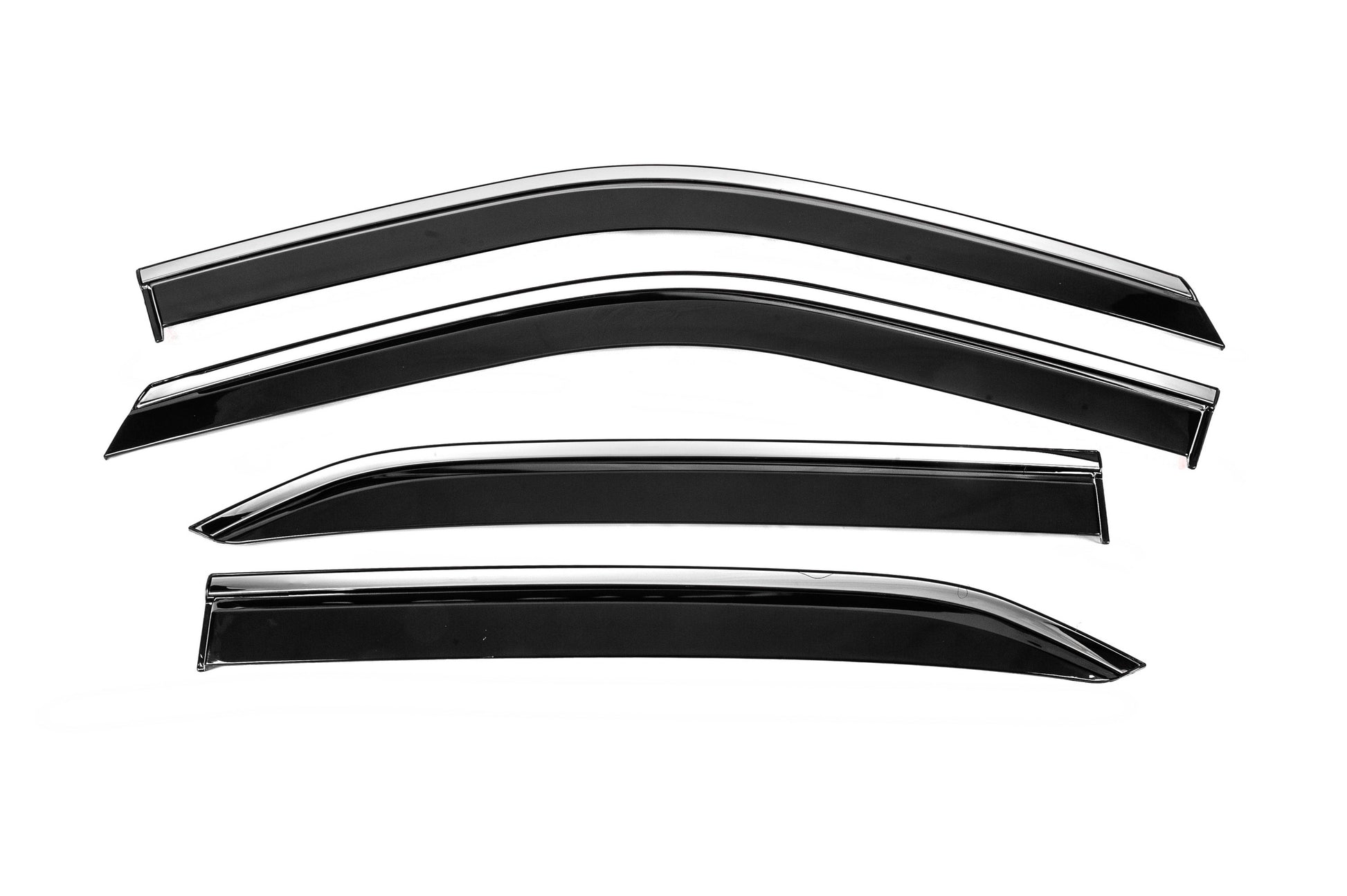 Window Deflectors with Chrome Trim Niken Luxury (4 pcs) for Mitsubishi Eclipse Cross 2017- - image 1