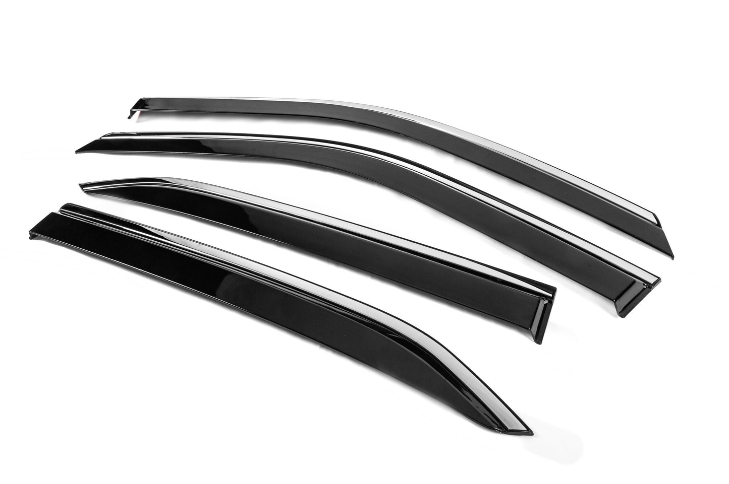Window Deflectors with Chrome Trim Niken Luxury (4 pcs) for Mitsubishi Eclipse Cross 2017- - image 2