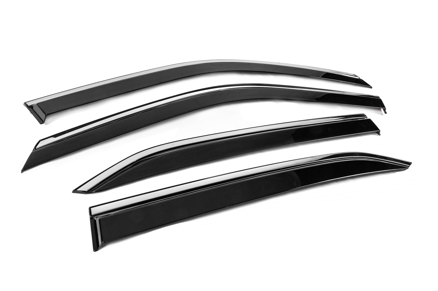 Window Deflectors with Chrome Trim Niken Luxury (4 pcs) for Mitsubishi Eclipse Cross 2017- - image 3