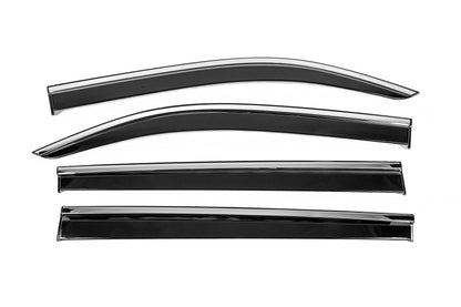 Window Deflectors with Chrome Trim Niken Luxury (4 pcs) for Opel Combo 2019- - image 1