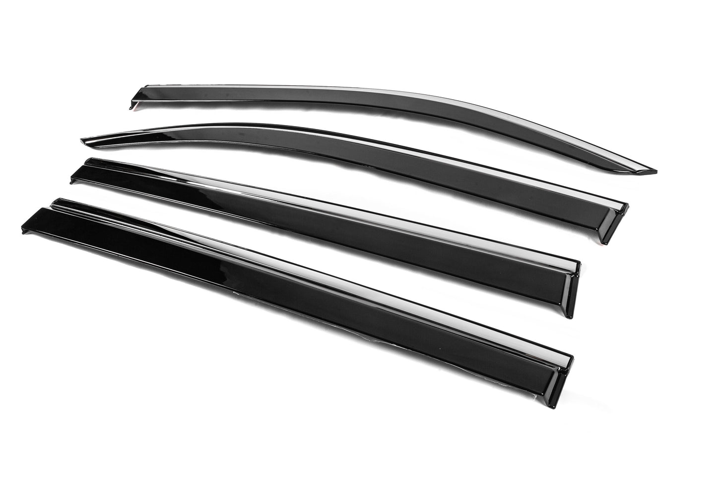 Window Deflectors with Chrome Trim Niken Luxury (4 pcs) for Toyota Proace City 2016- - image 2