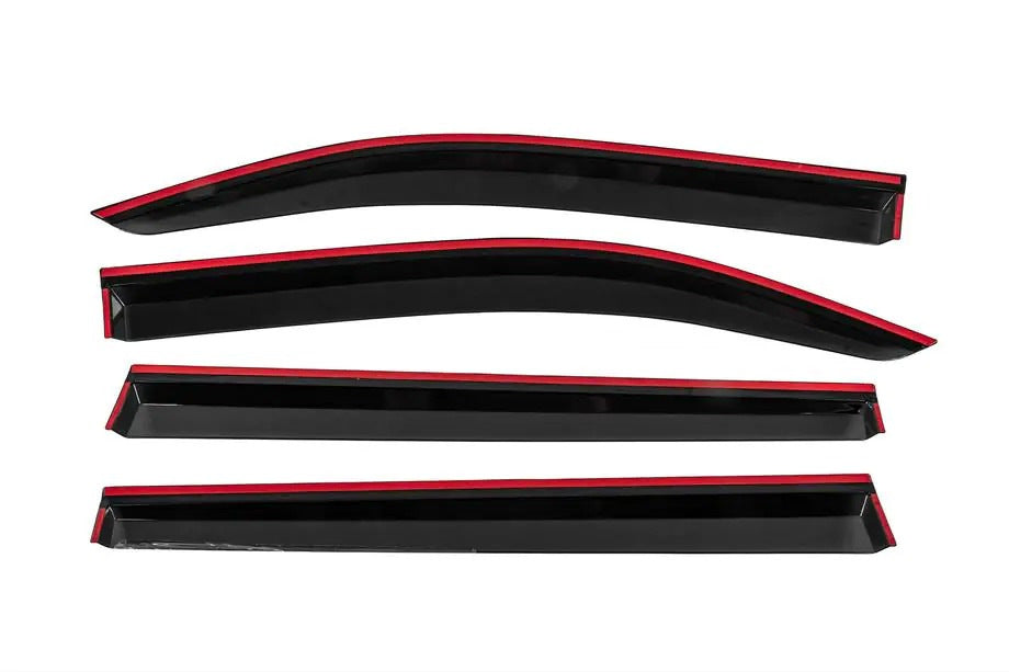Window Deflectors with Chrome Trim Niken Luxury (4 pcs) for Fiat Doblo III 2023- - image 4