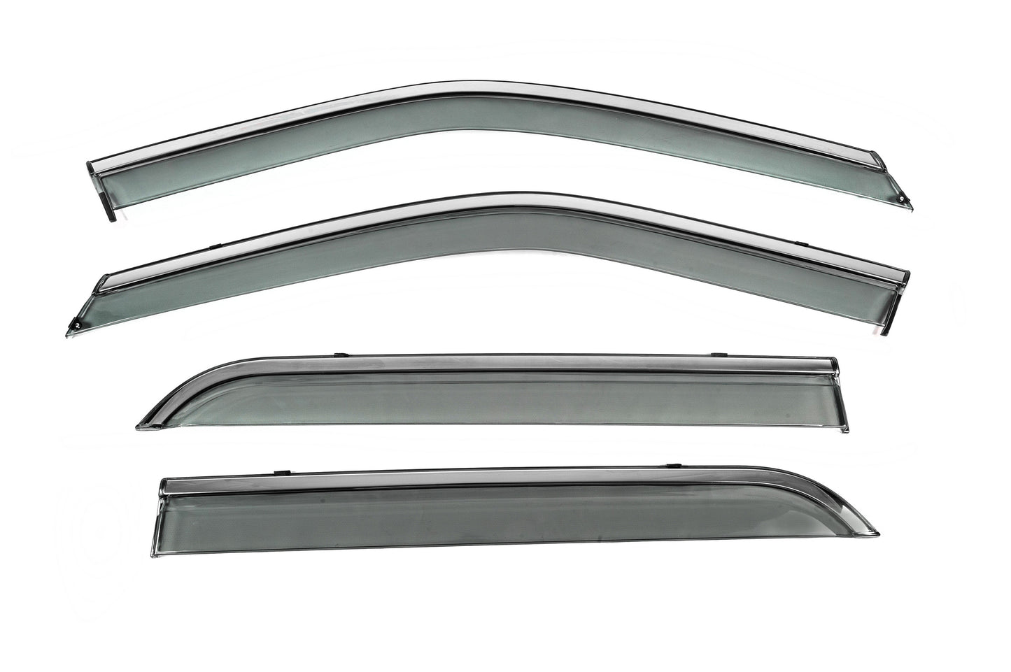 Window Deflectors with Chrome Trim Niken Luxury (4 pcs) for Ford Explorer 2011-2019 - image 1