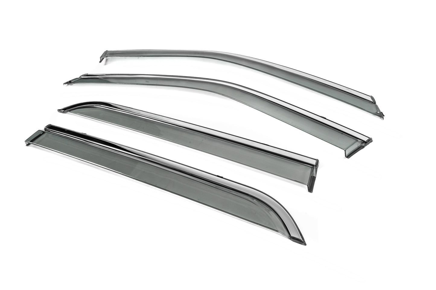 Window Deflectors with Chrome Trim Niken Luxury (4 pcs) for Ford Explorer 2011-2019 - image 2