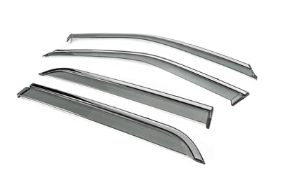Window Deflectors with Chrome Trim Niken Luxury (4 pcs) for Ford Explorer 2011-2019 - image 2