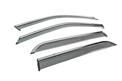 Window Deflectors with Chrome Trim Niken Luxury (4 pcs) for Ford Explorer 2011-2019 - image 3