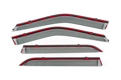 Window Deflectors with Chrome Trim Niken Luxury (4 pcs) for Ford Explorer 2011-2019 - image 4