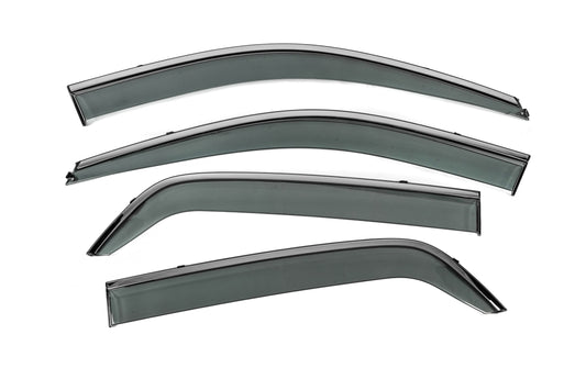 Window Deflectors with Chrome Trim Niken Luxury (4 pcs) for Kia Sportage 2004-2010 - image 1