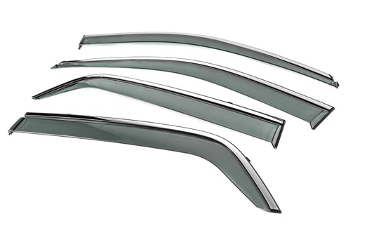 Window Deflectors with Chrome Trim Niken Luxury (4 pcs) for Kia Sportage 2004-2010 - image 2