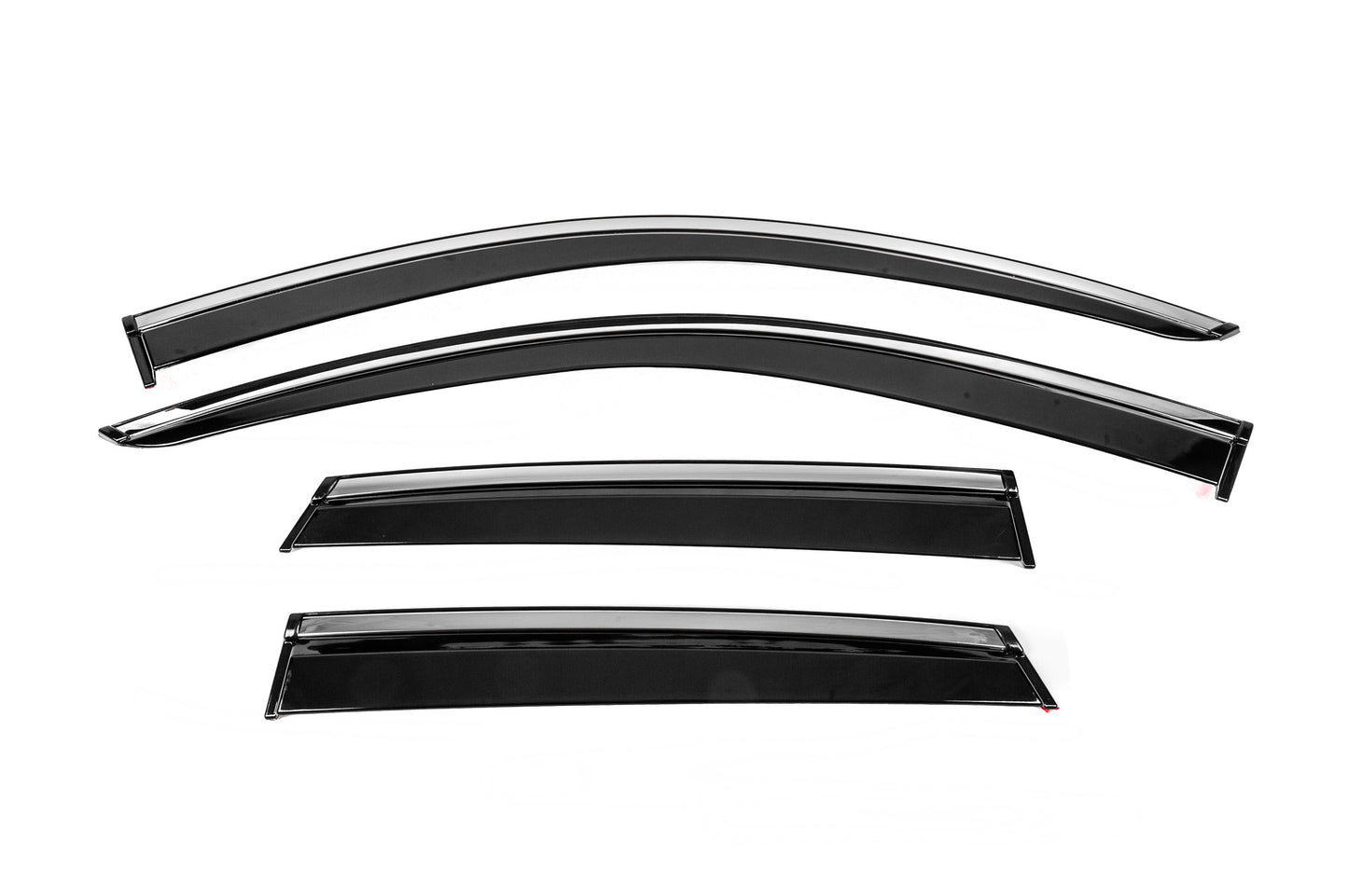 Window Deflectors with Chrome Trim Niken Luxury (4 pcs) for Audi Q3 2019- - image 1