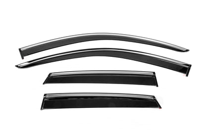 Window Deflectors with Chrome Trim Niken Luxury (4 pcs) for Audi Q3 2019- - image 1