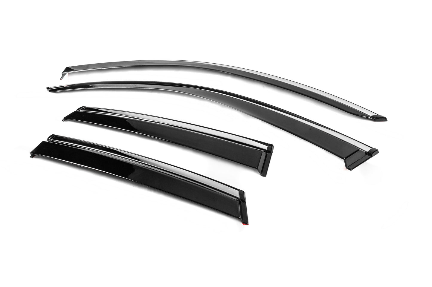 Window Deflectors with Chrome Trim Niken Luxury (4 pcs) for Audi Q3 2019- - image 2