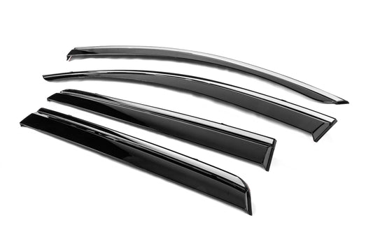 Window Deflectors with Chrome Trim Niken Luxury (4 pcs) for Fiat Freemont 2011-2016 - image 2